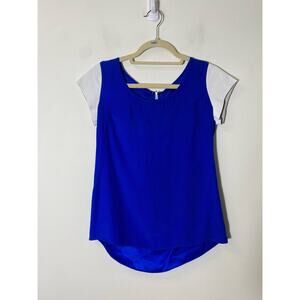 DREW Blue and White Blouse